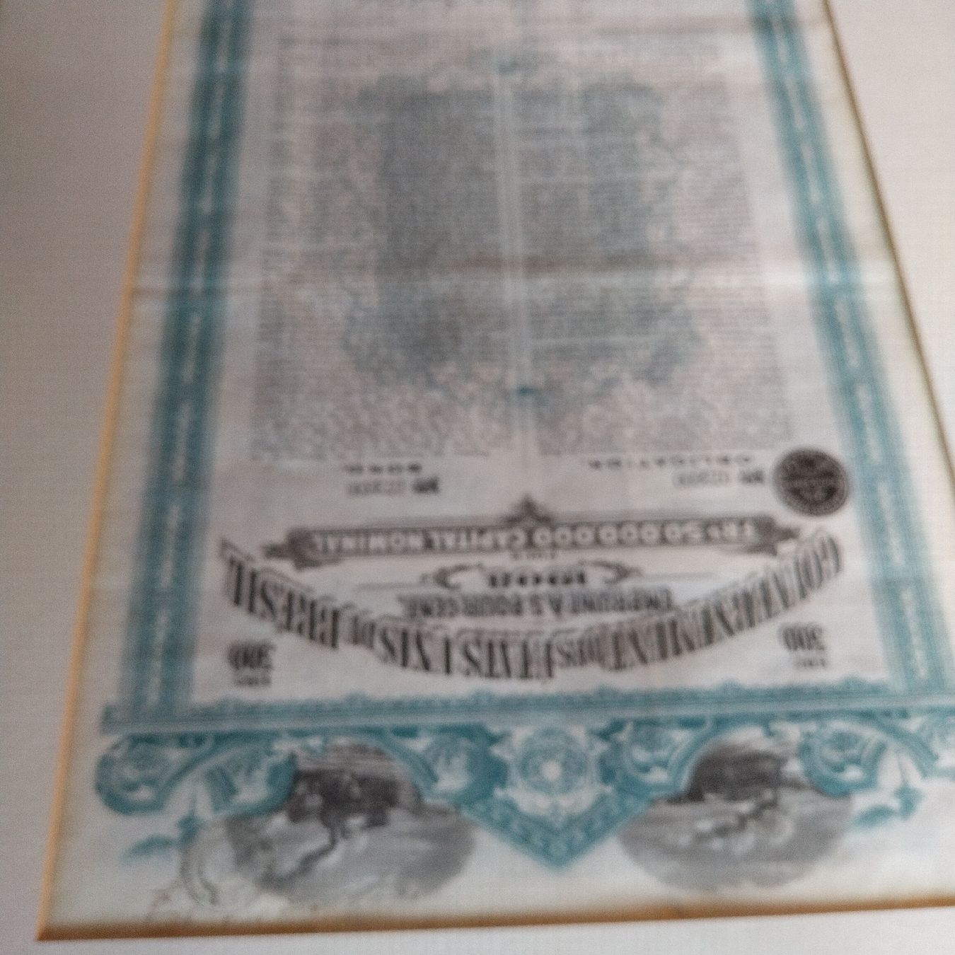 Documenti: Rahmen & Obligation aus Brasilien Jahr 1908 – Usato da Untersiggenthal venduto da vonberner 3
