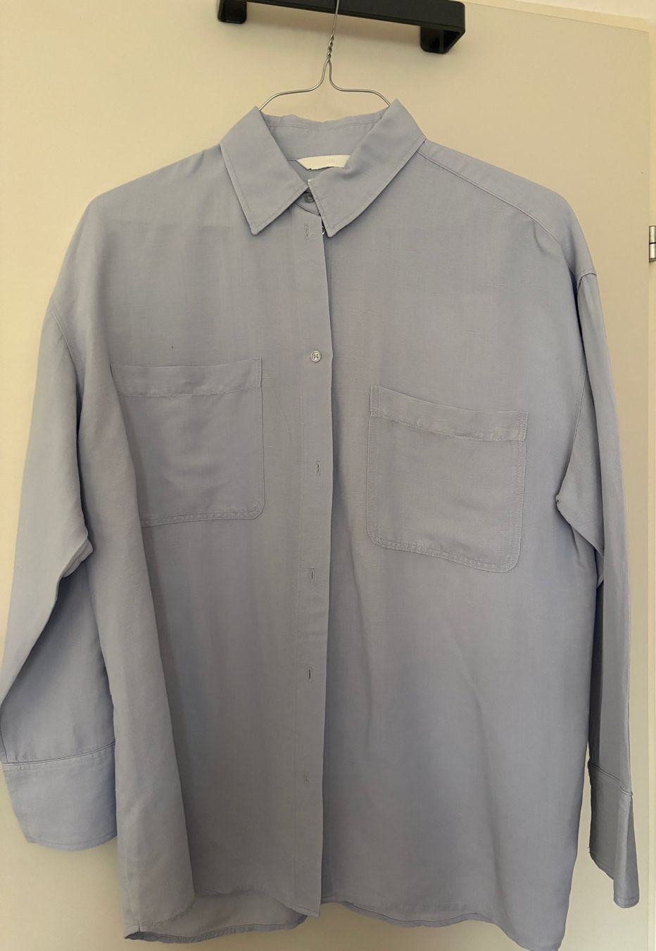 H&M Camicette: Hemd/Jacke, Leinengemisch, hellblau, oversized – Usato da Urdorf venduto da Kandis02