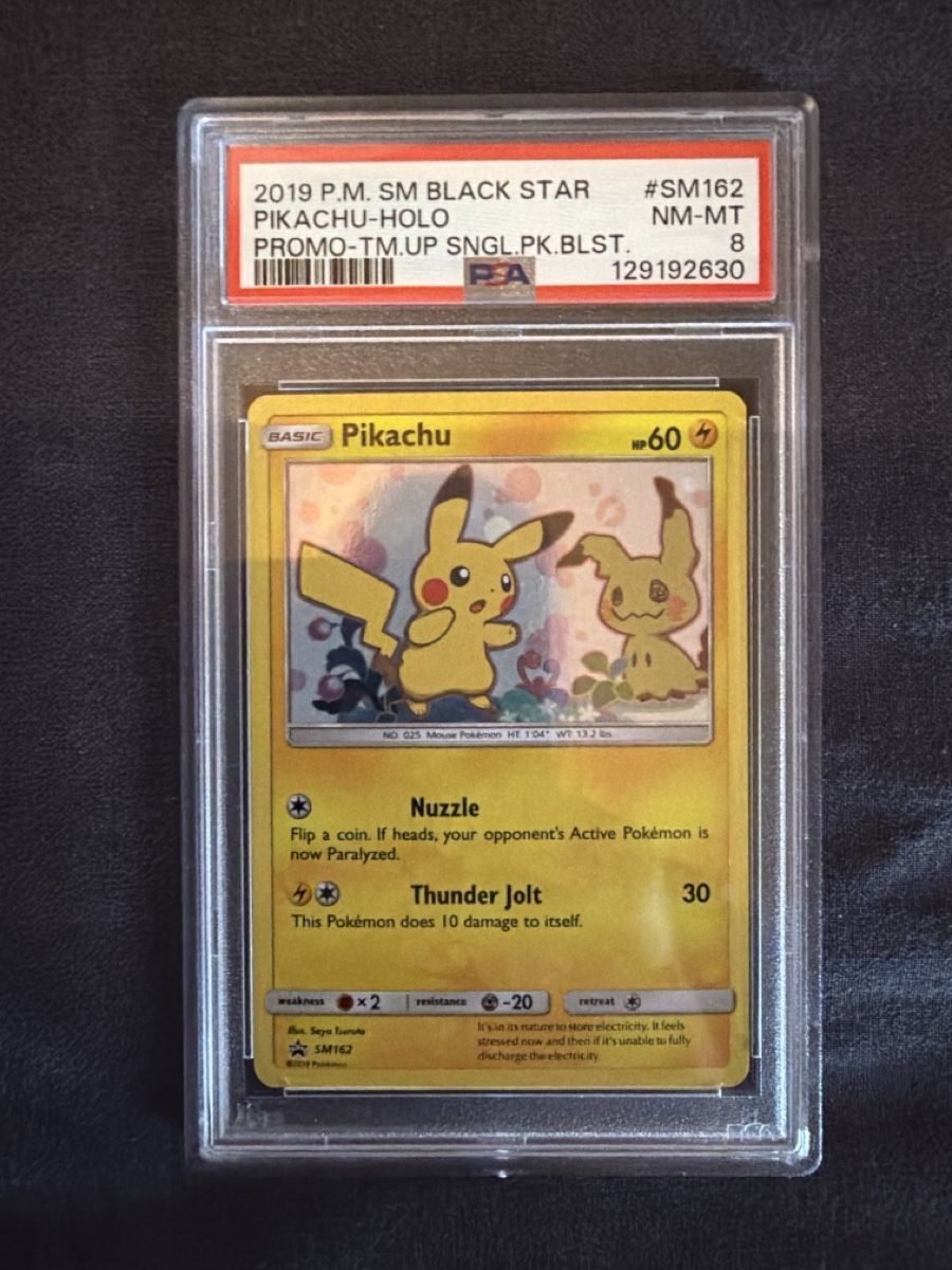 Pokémon Carte collezionabili: Pikachu Tag Team Promo SM 162 PSA8 – Nuovo (secondo la descrizione) da Schmitten FR venduto da Bassline77