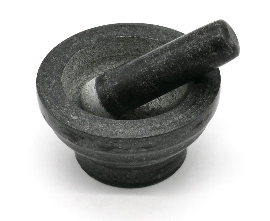 Kesper Granite Mortar And Pestle Set - 16 Cm Diameter, 8.5 Cm Height, Easy To Clean