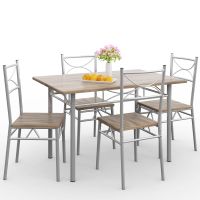 Esstisch & Stühle Set - 5 Teilig - Eiche