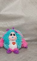 Plüschtier Monster pink-türkis mit Herz
