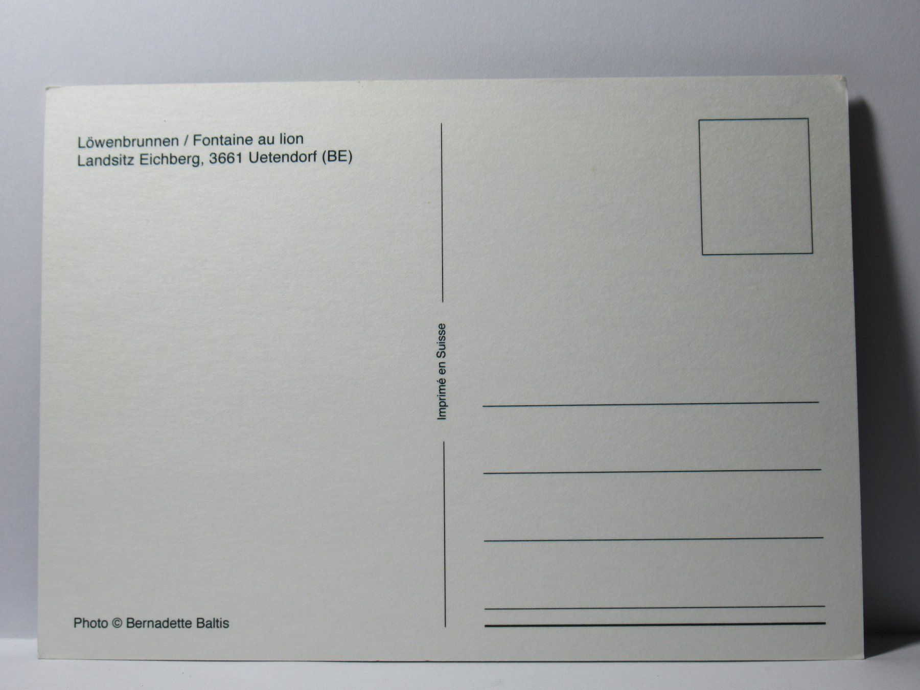 Cartoline postali: Uetendorf, Löwenbrunnen , Landsitz Eichberg – Nuovo (secondo la descrizione) da Grenchen venduto da Bluemchen1900 1