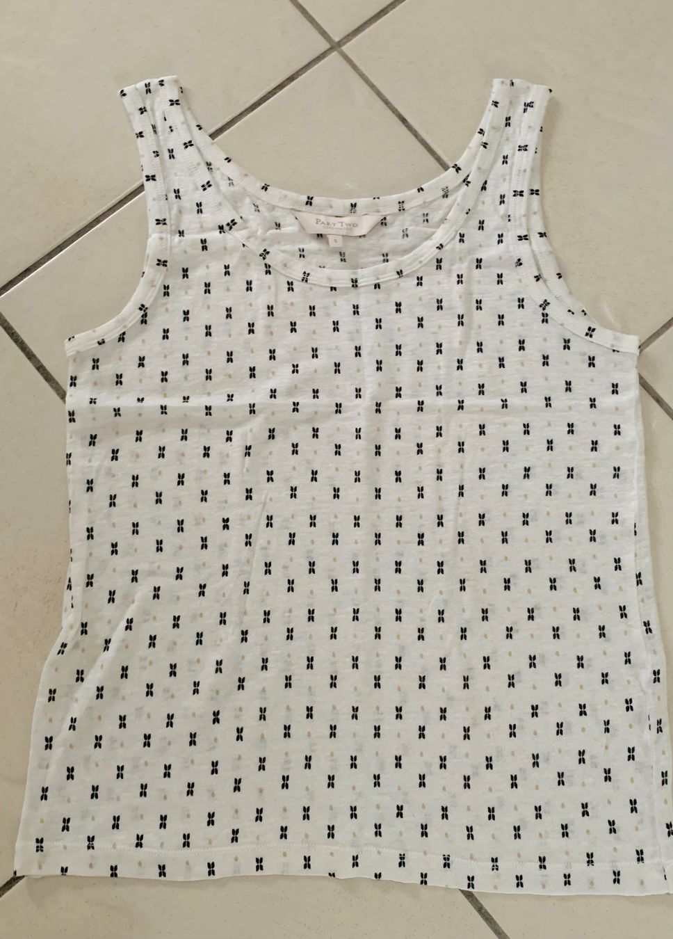 Top: Weisses Sommer Top Grösse S – Usato da Sursee venduto da escape62