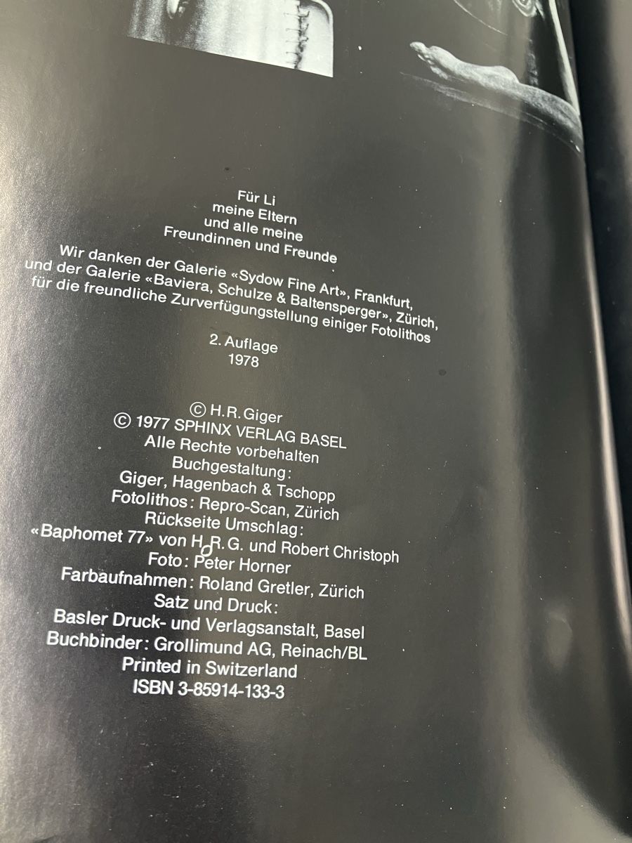 Libri: H.R.Giger Buch – Usato da fribourg venduto da Retroverso 1
