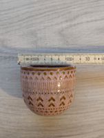 2x Übertopf Keramik rosa/braun für kleine Pflanzen 🌸