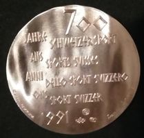 Silber Medaille Franco Annoni 20 Jahren Turner Verband