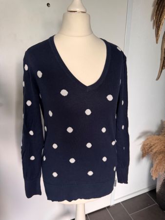 Schöner Tommy Hilfiger Pullover dunkelblau gepunktet