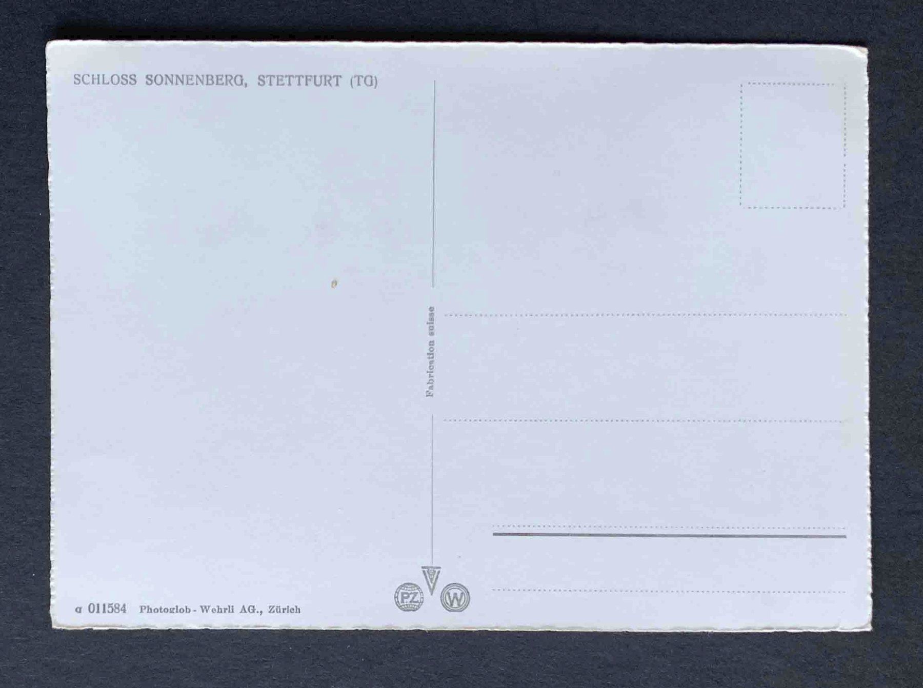 Cartoline postali: AK Schloss Sonnenberg Stettfurt TG – Usato da Goldau venduto da artelier1 1