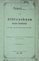 Stätzerhorn Panorama von A. Heim 1868 selten