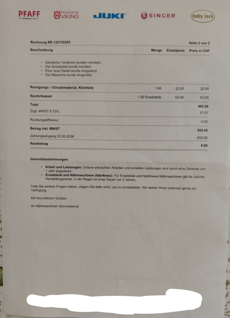 Pfaff Machines à coudre: Pfaff Ambition 630 – D'occasion à Brügg BE par Sky0255 7