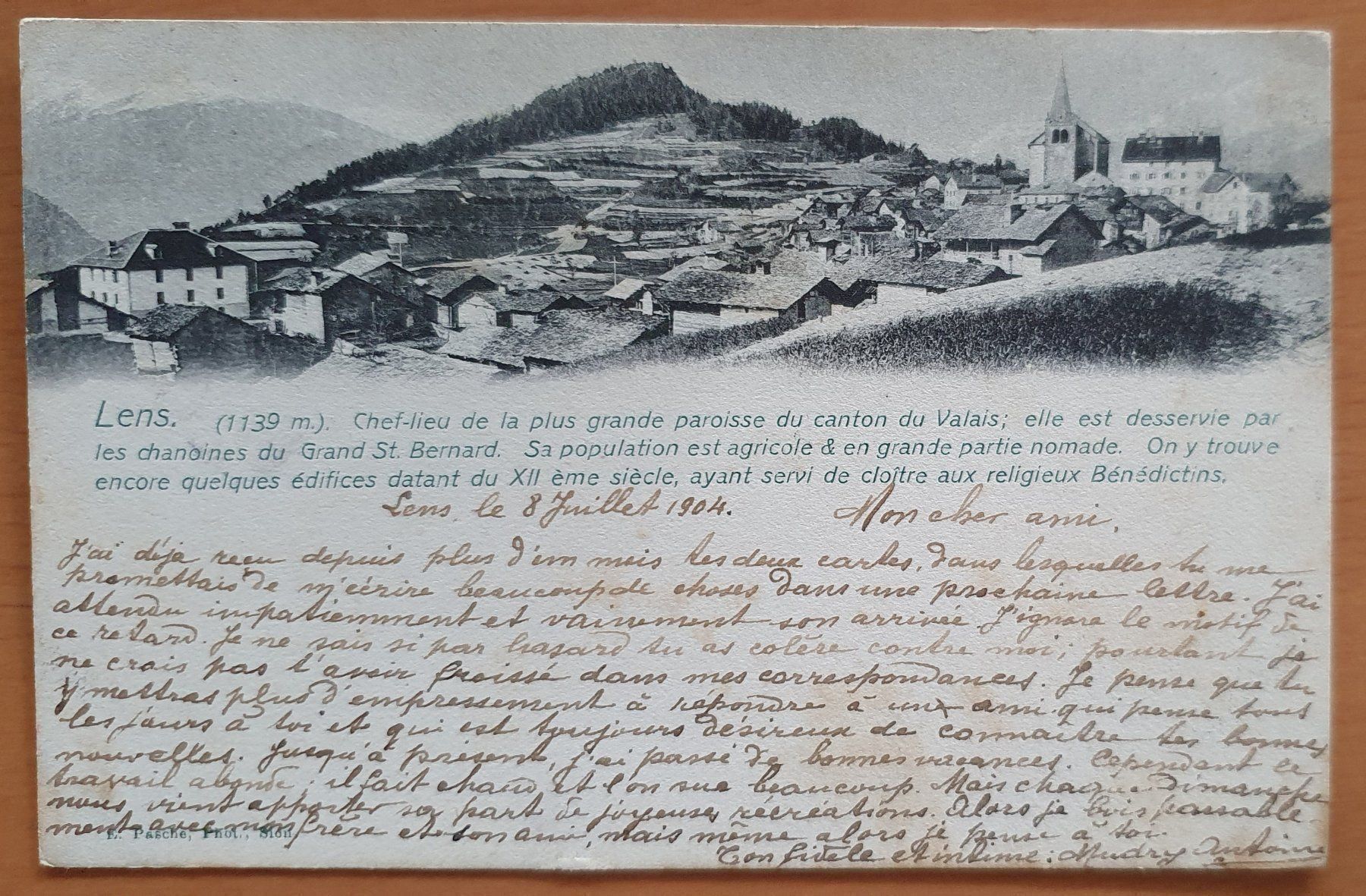 Cartoline postali: Lens 1904 – Usato da Kreuzlingen venduto da Rschweiz1