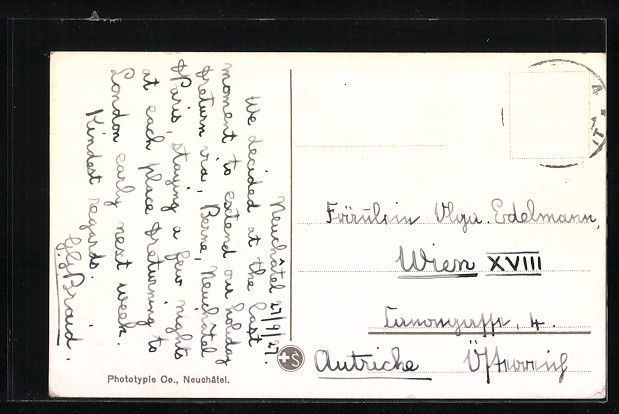 Cartoline postali: Neuchâtel, Quartier de l'Est, Montagne  – Usato da Berlin venduto da bartko-reher 1