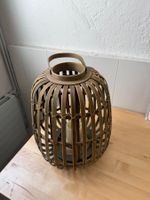 Holzlaterne mit LED-Wachskerze inkl. Fernbedienung