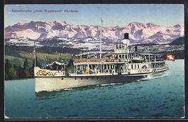 Zürichsee, Salondampfer Stadt Rapperswi