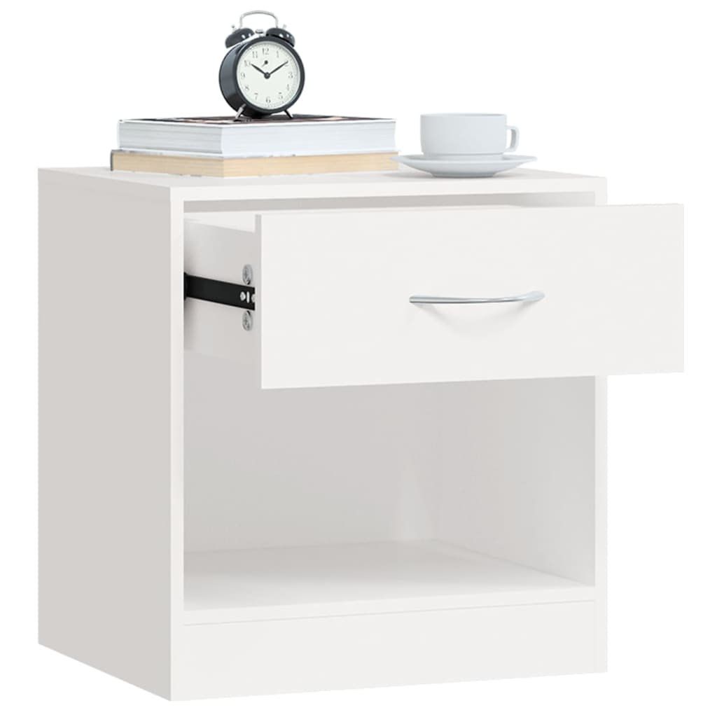 Tables de nuit: vidaXL Nachttisch 2 Stk. mit Schublade Weiß – Neuf avec emballage d'origine à Baar par vidaxl 4