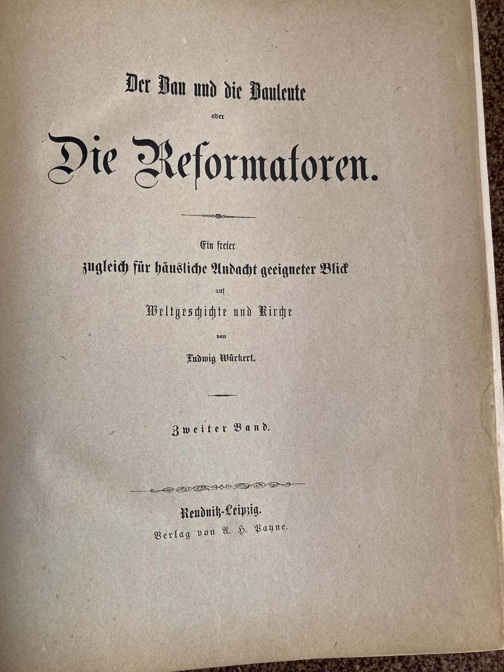 Libri: Der Bau und die Bauleute oder die Reformatoren (2Bände) – Usato da Adliswil venduto da tchest007 5