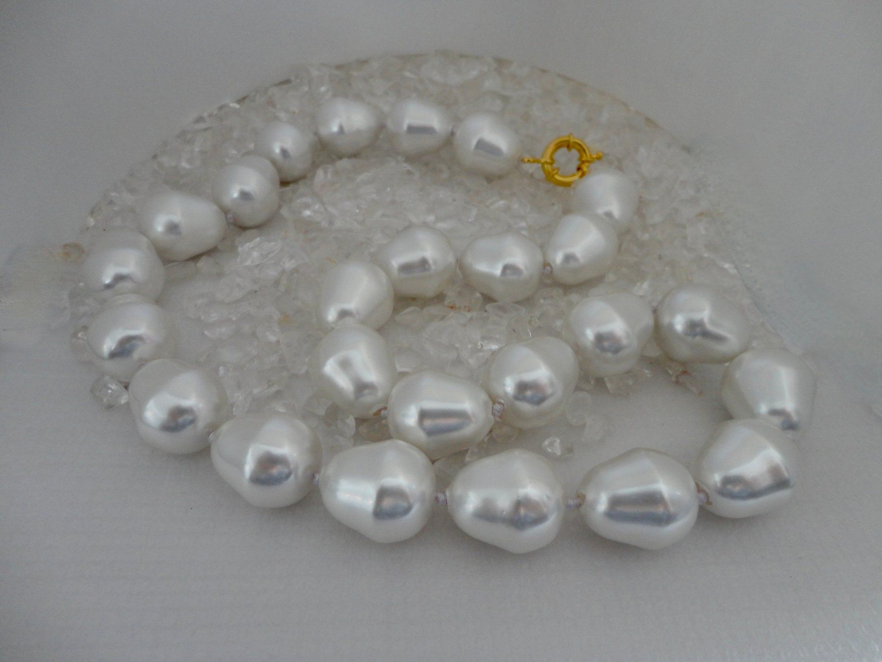 Ketten: Halskette Muschelkernperlen/Imitationsperlen – Neu (gemäss Beschreibung) aus Biberist von tl-schmuck 2