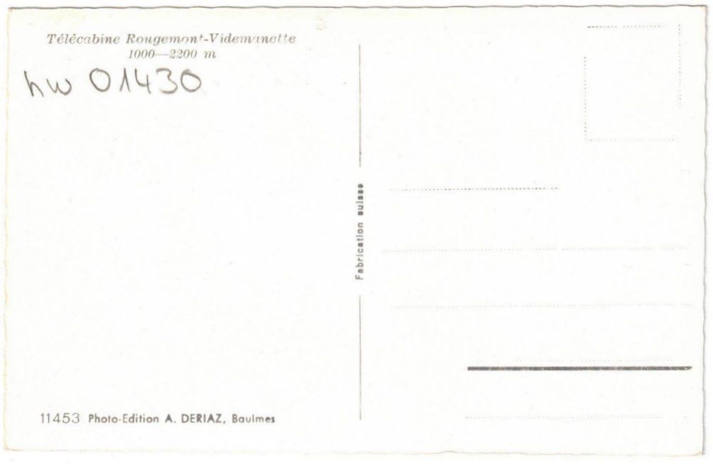 Ansichtskarten: Rougemont - Télècabine / Gondelbahn mit/avec Rougemont – Gebraucht aus Binningen von Mountainrider 1
