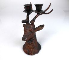 Hirschkopf Kerzenständer