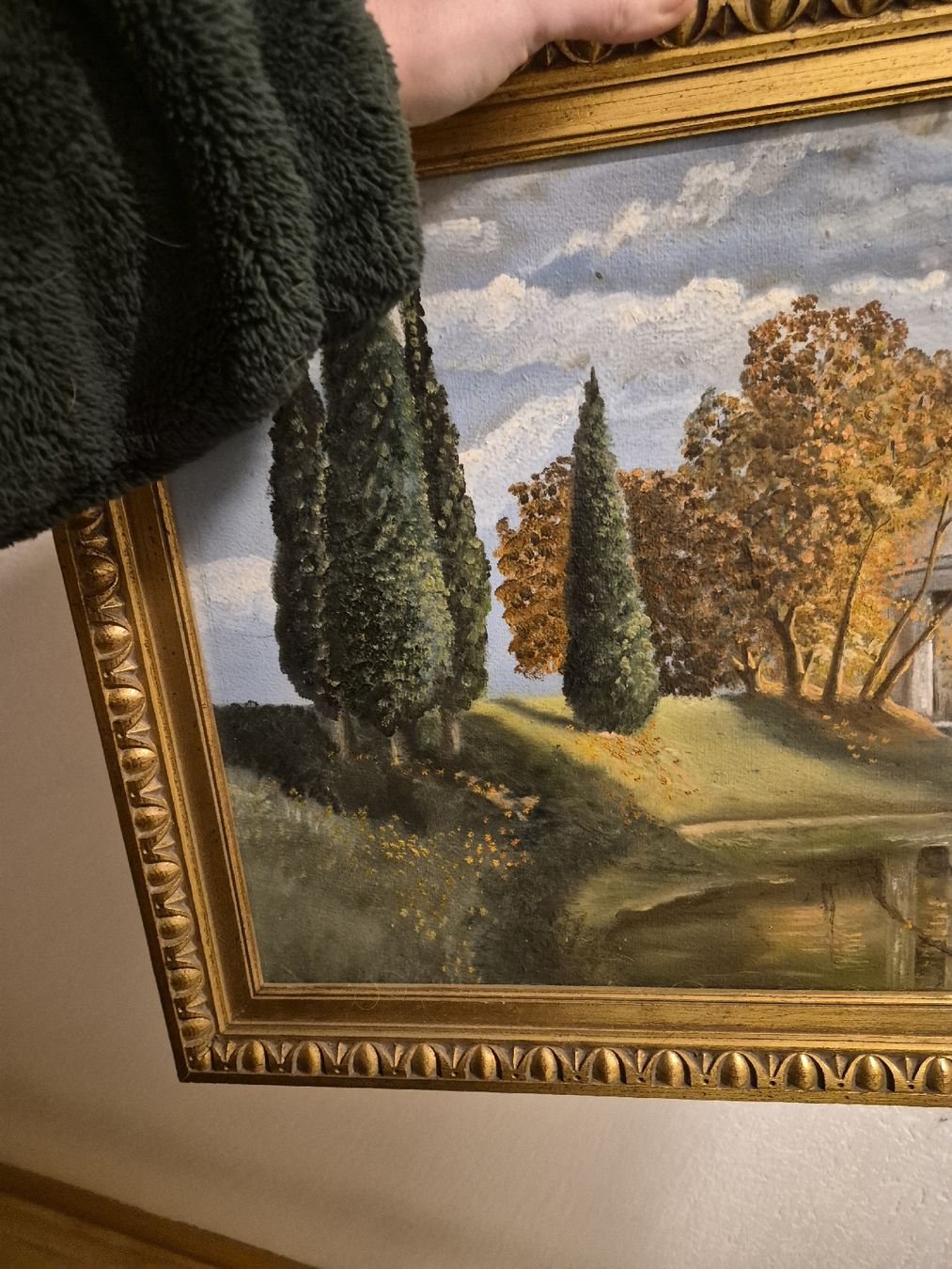 Dipinti: Ölgemälde Herbstlandschaft mit Tempel und See, antik – Usato da Frauenfeld venduto da mel_2gqy 2