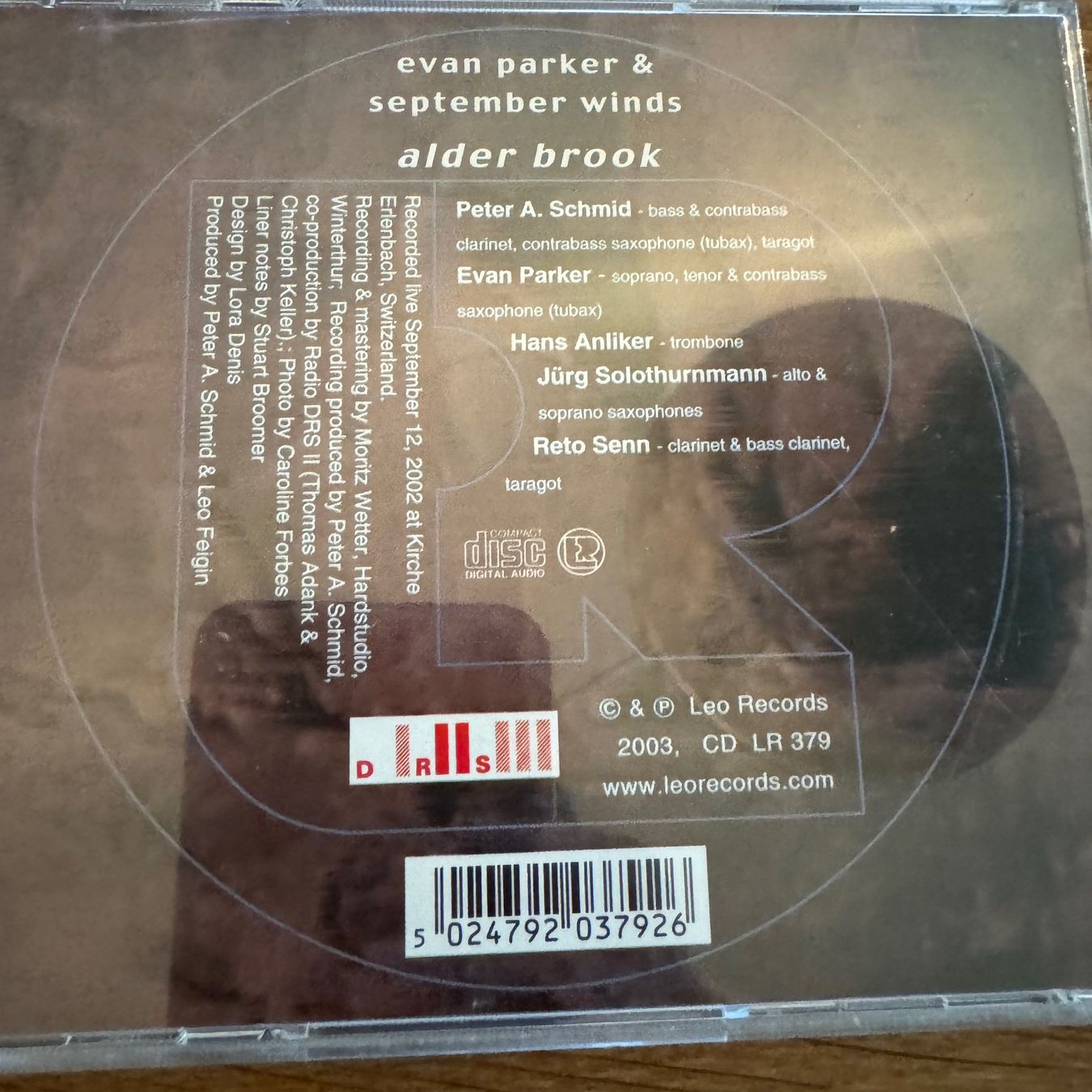 CD: Evan Parker, Hans Anliker, Peter Schmid, J Solothurnmann Leo – Usato da Zug venduto da Mirare9 3