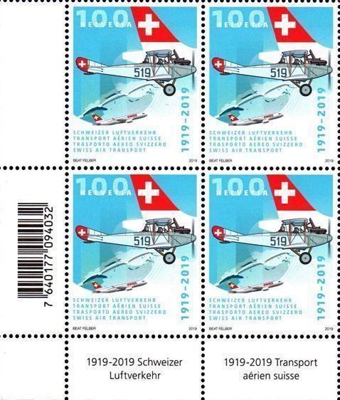 Tutti i francobolli: Viererblock Schweizer Luftverkehr** – Nuovo (secondo la descrizione) da Dottikon venduto da haeusibuh5