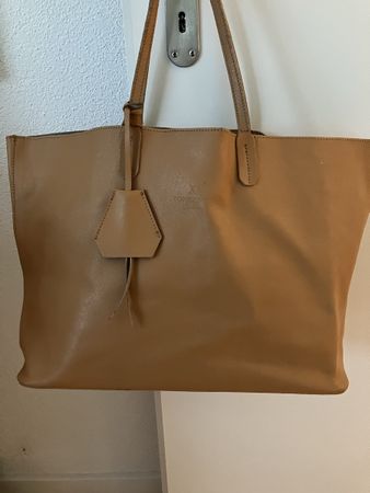 Vintage Torrente, IT, Shopper Leder  Camel