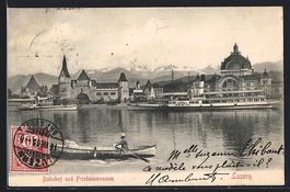 Luzern, Bahnhof und Friedensmuseum mit D
