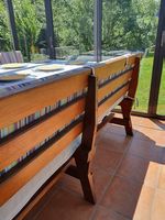 Massivholz Gartentisch 80x250 inkl. Bänke
