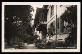 AK Oftringen, Gasthof Bad Lauterbach, Gartenansicht