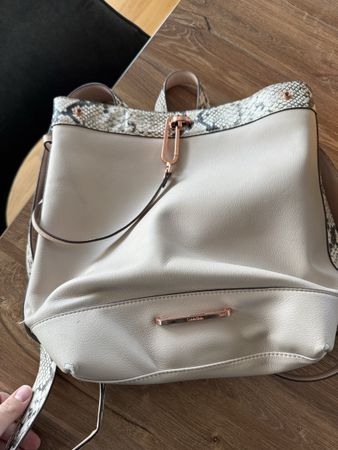 Calvin Klein Rucksack Damen – Beige/Rosé mit Snake Printer