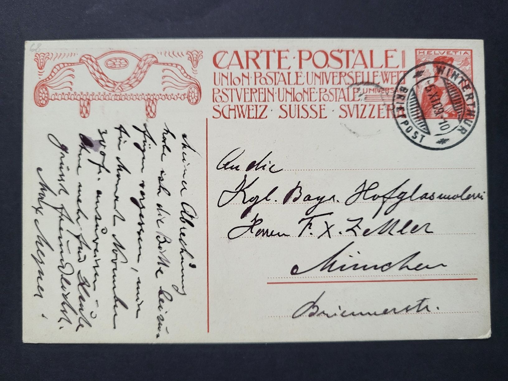 Tutti i francobolli: 1909  Postkarte mit Vorfrankatur – Usato da stäfa venduto da brandy66