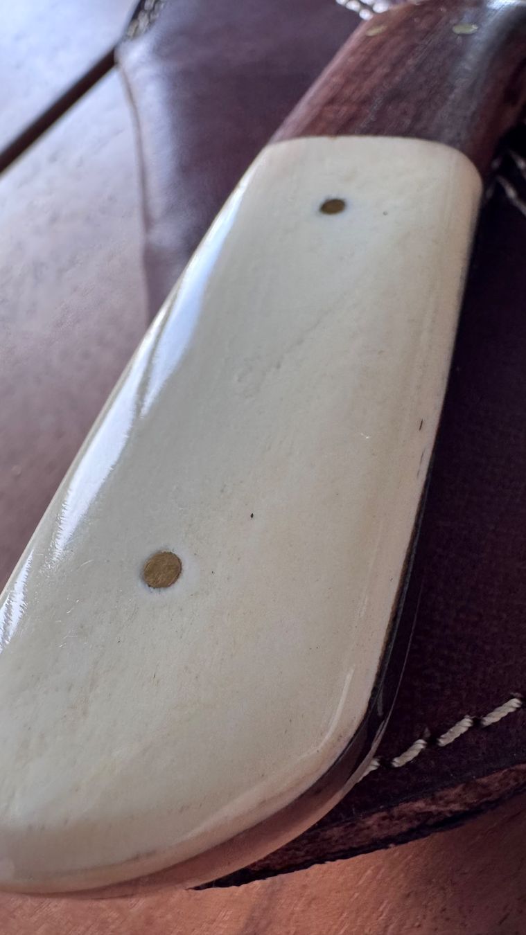 Zubehör: Damastmesser Jagdmesser Messer mit Lederscheide Handarbeit – Neu (gemäss Beschreibung) aus Uhwiesen von Thom 4