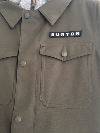 Burton Winter Kinder-Jacke Grün mit Kapuze, Grösse L