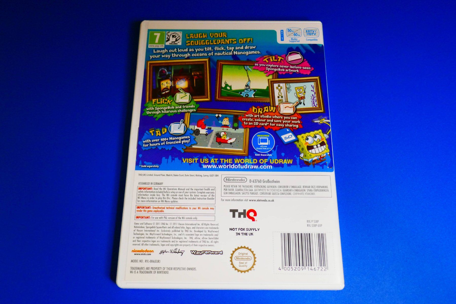 Nintendo Giochi: Spongebob Squigglepants - Nintendo Wii – Usato da Vuarrens venduto da Espace-Retro 2