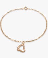 Damen Herz Armband 9k Gold