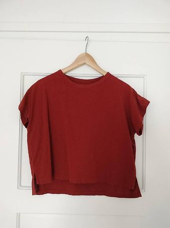 Leinenshirt burgund / Weinrot