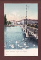 GENEVE - Les Cygnes au Pont du Mont-Blanc