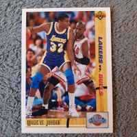 1991-92 NBA Upper Deck Magic VS Jordan Lakers Bulls Card