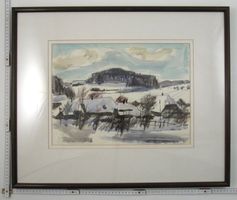 FLÜCKIGER Willy (1912) - Gehöfe in Voralpen Winterlandschaft