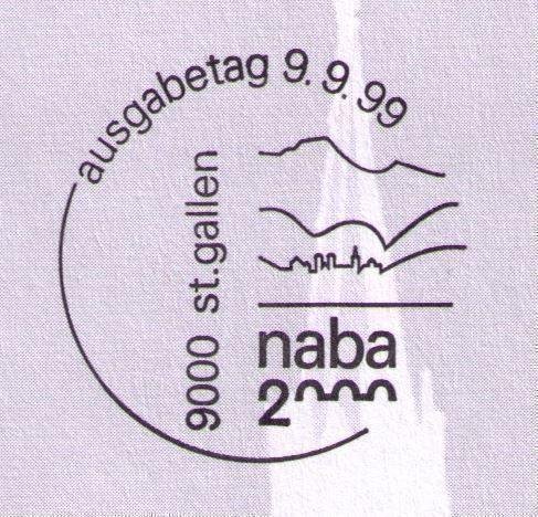 Tutti i francobolli: 1999_NABA-BLOCK l_Offizieller FDC 9.9.99_Schnapsdatum ! – Usato da Marthalen venduto da Ch_quality 2