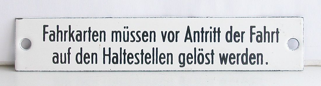SBB/CFF/FFS Insegne: 4 Original Bahnschilder – Usato da Oberwil BL venduto da Klang 4