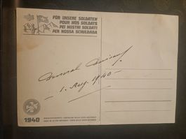 General Guisan - handsigniert Bundesfeierkarte 1940 - 🇨🇭
