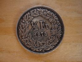 (C1) 1/2 Franken 1875 VZ-