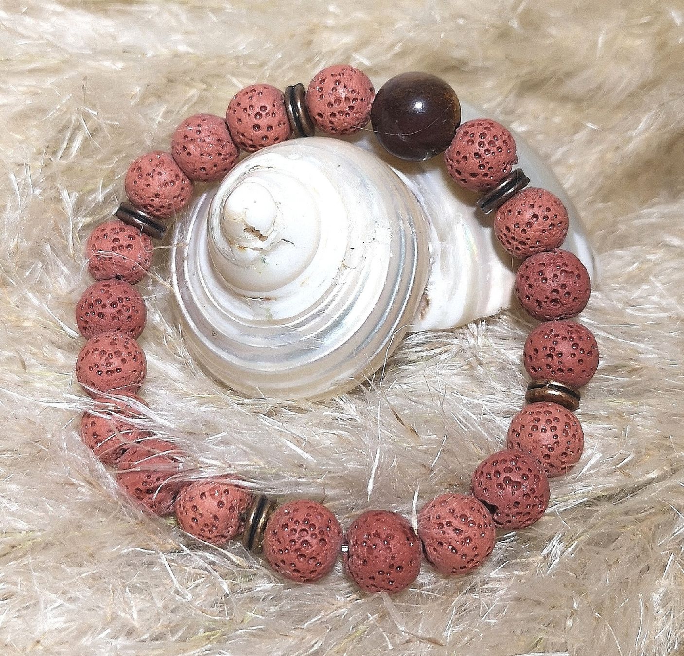 Bracciali & Braccialetti: altrosa Lavastein Armk. - Spendenaktion – Nuovo (secondo la descrizione) da Unterkulm venduto da Nachtigall 1