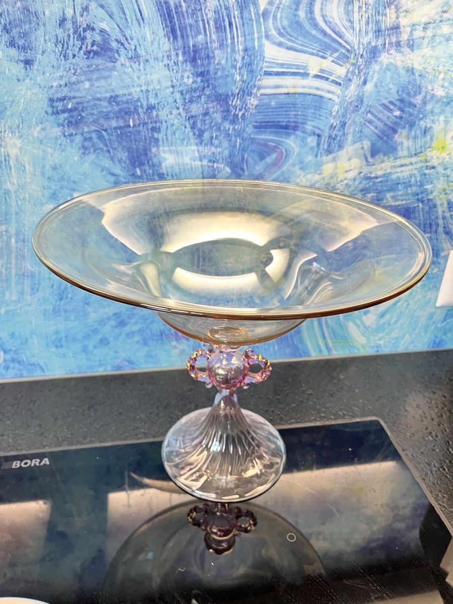 Murano Bicchieri: Irisierende Glasschale Muranoglas Compote Prunkschale Glas – Nuovo (secondo la descrizione) da Frauenfeld venduto da Babytimmy 4