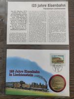 Münzbrief 125 Jahre Eisenbahn in Liechtenstein 1997 !!!!!!!