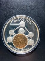 Gedenkmedaille Belgien Atomium 1993 Cu versilbert Zustand