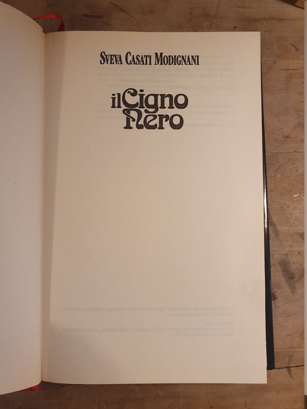 Libri: Il Cigno nero Sveva Casati Modignani – Usato da Zürich venduto da loosebone 1